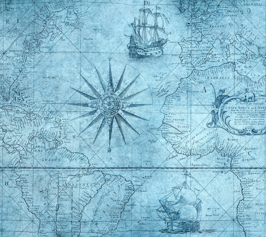 Mapa de navegación y brújula (foto: Pixabay)